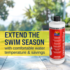 Lo-Chlor Aqua Blanket lowers evaporation and preserves pool water levels