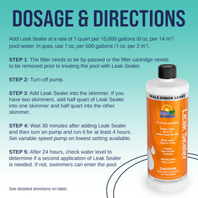 Pump-off activation: Lo-Chlor Leak Sealer being added without draining water