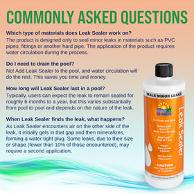 Water level check after Lo-Chlor Leak Sealer shows progress