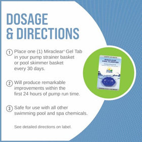 Lo-Chlor Miraclear 30-day clarification provides lasting pool clarity.