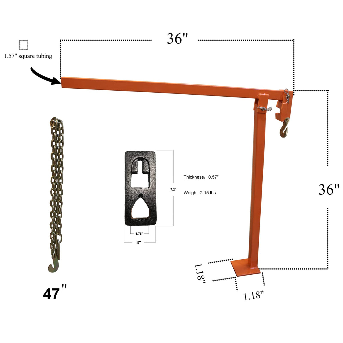 LOADSECRTOOL lifting chain provides reach for tough posts.