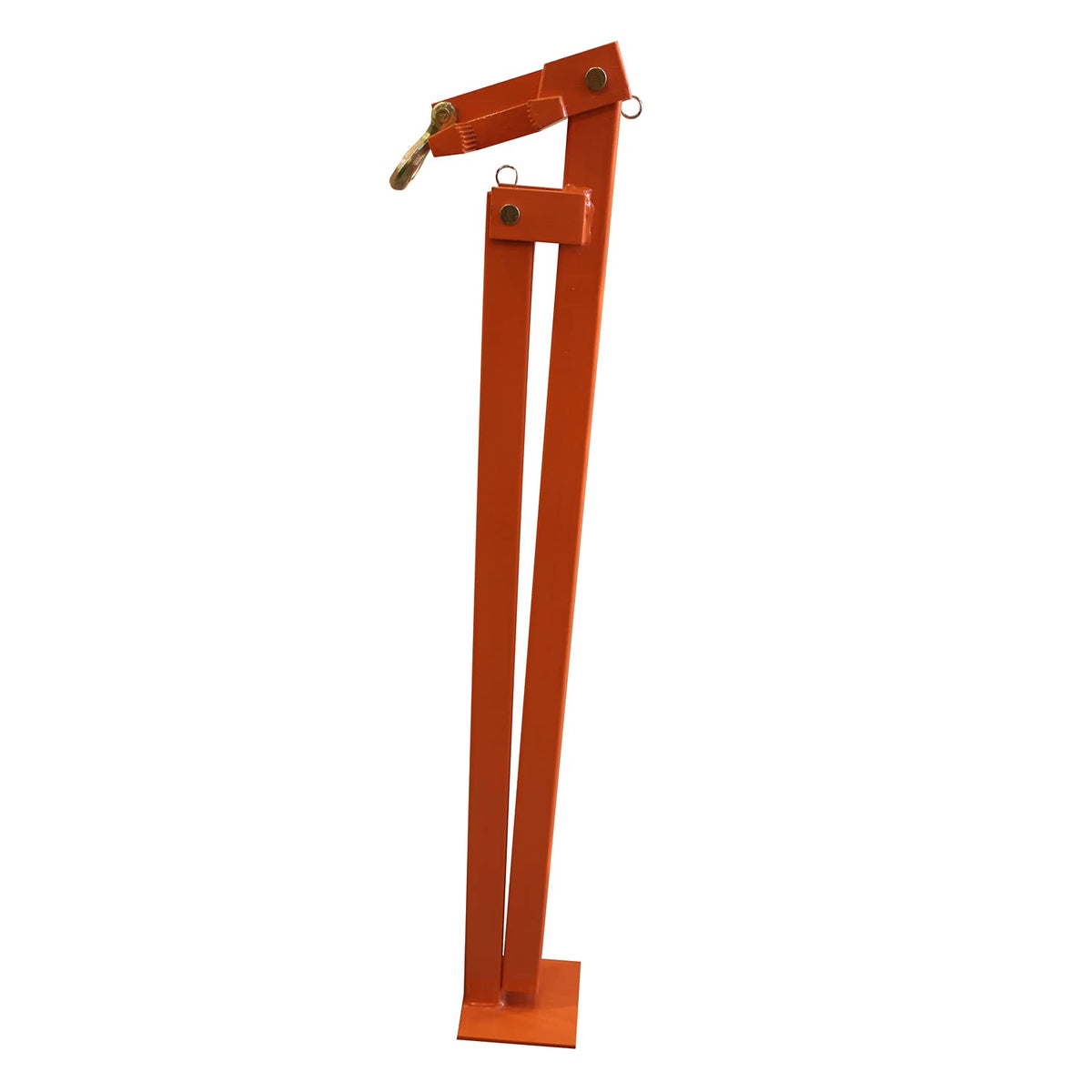 LOADSECRTOOL puller plate safely grips posts during extraction for cleaner yard work.