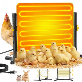 Lobeline Brooder Plate at 360° angle provides uniform warmth for chicks.