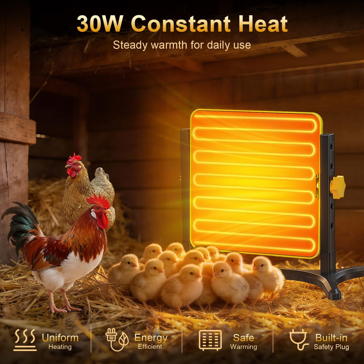 Lobeline Brooder Plate smart thermostat maintains steady warmth.