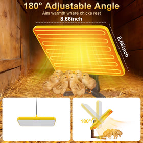Lobeline heat range 50–158°F for chicks to adults