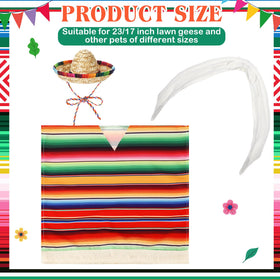 Locmeo Mexican goose poncho adds color and charm to outdoor displays.