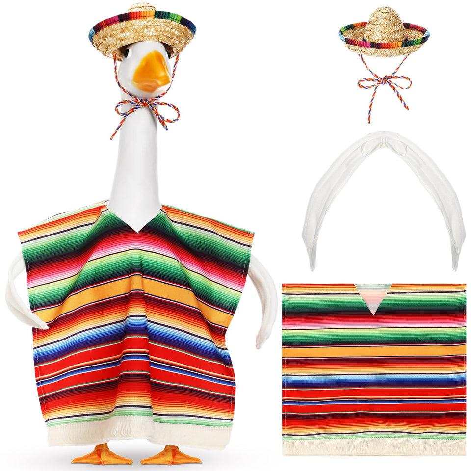 Locmeo Mexican goose sombrero accents yard decor for festive appearances.