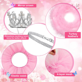 Locmeo rhinestone necklace completes the princess look for outdoor parties
