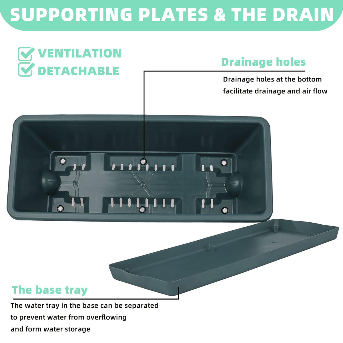 LOCONHA seven-pack planters with saucers for clean drainage on patios