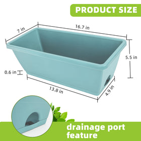 LOCONHA durable plastic planter resists sun, rain, and snow.