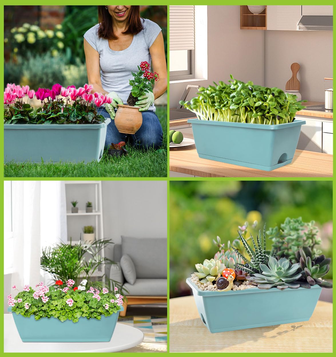 LOCONHA indoor-outdoor use planter set enhances home decor.