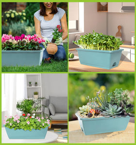 LOCONHA indoor-outdoor use planter set enhances home decor.