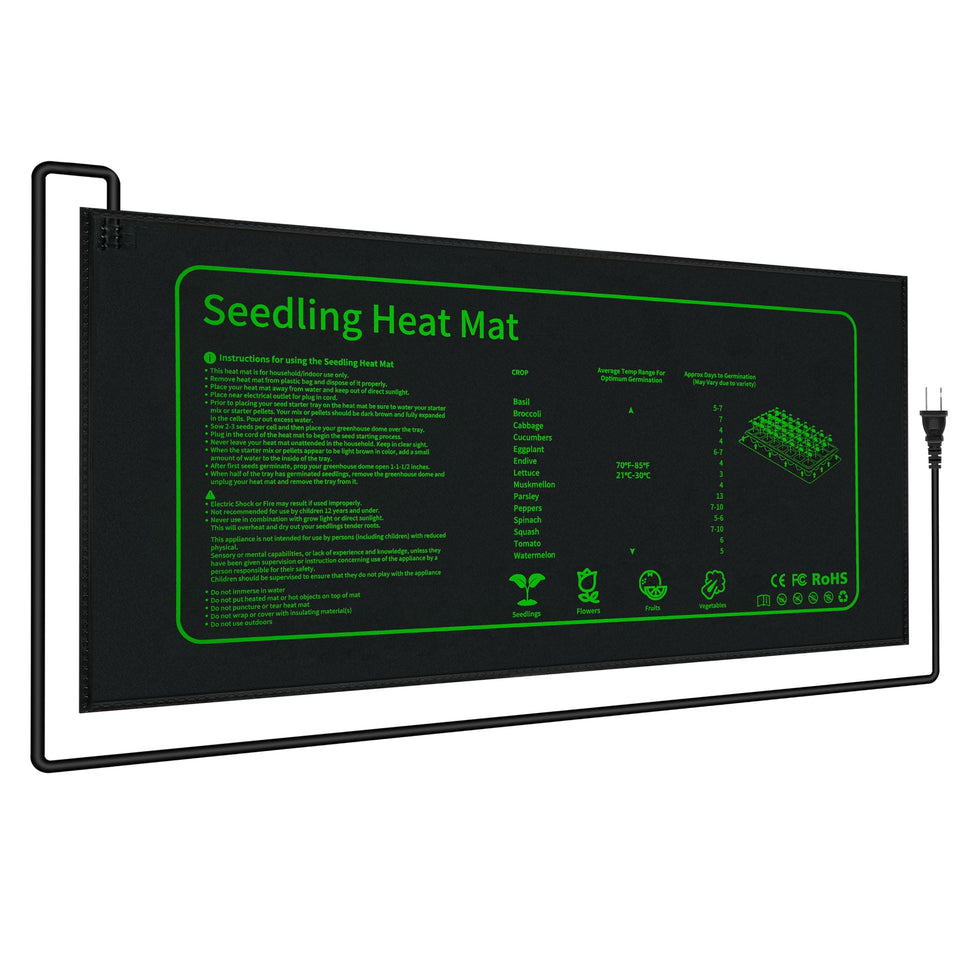 LOCONHA Seedling Heat Mat placed on a seedling tray to maintain germination warmth