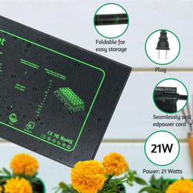LOCONHA heat mat in a tray setup providing even warmth for seedlings.