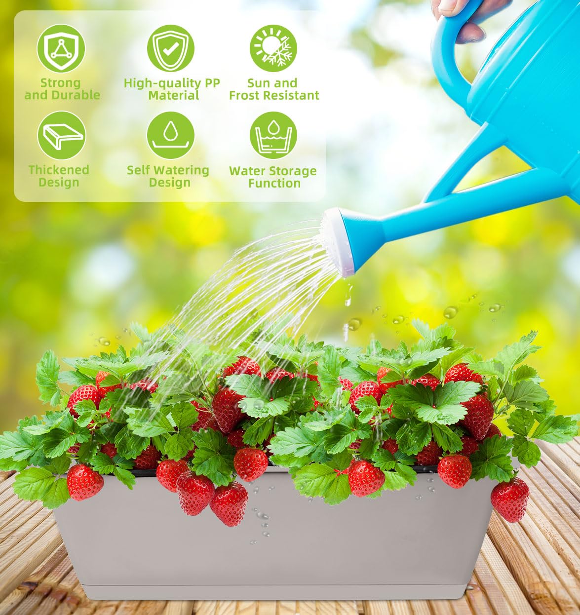 LOCONHA window box planter 7-pack is lightweight yet durable for easy repositioning.