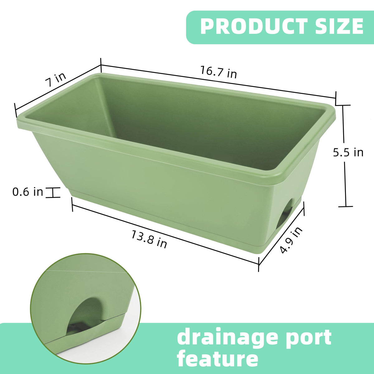Loconha planter featuring bottom water inlets for direct, clean watering.