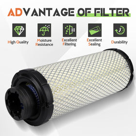 LOCOPOW John Deere inner air filter traps dust for longer engine life
