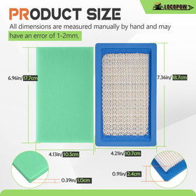 LOCOPOW air filter MIU10998 inside view highlights durable media