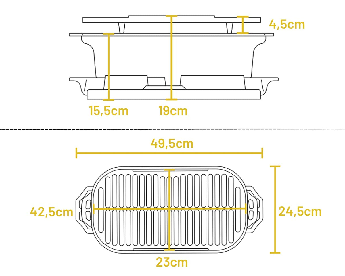 Lodge Sportsman's Pro Grill with dual vents for precise heat control.