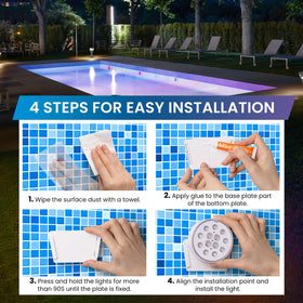 LOFTEK pool light suitable for pools, hot tubs, fountains, vases, and showers
