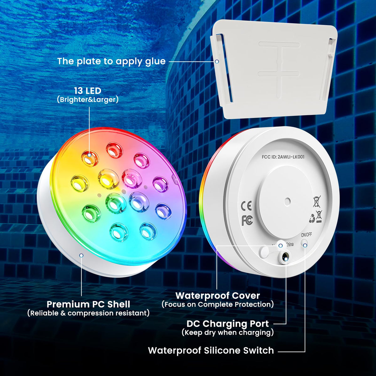 LOFTEK IP68 waterproof pool light design keeps lighting safe in water