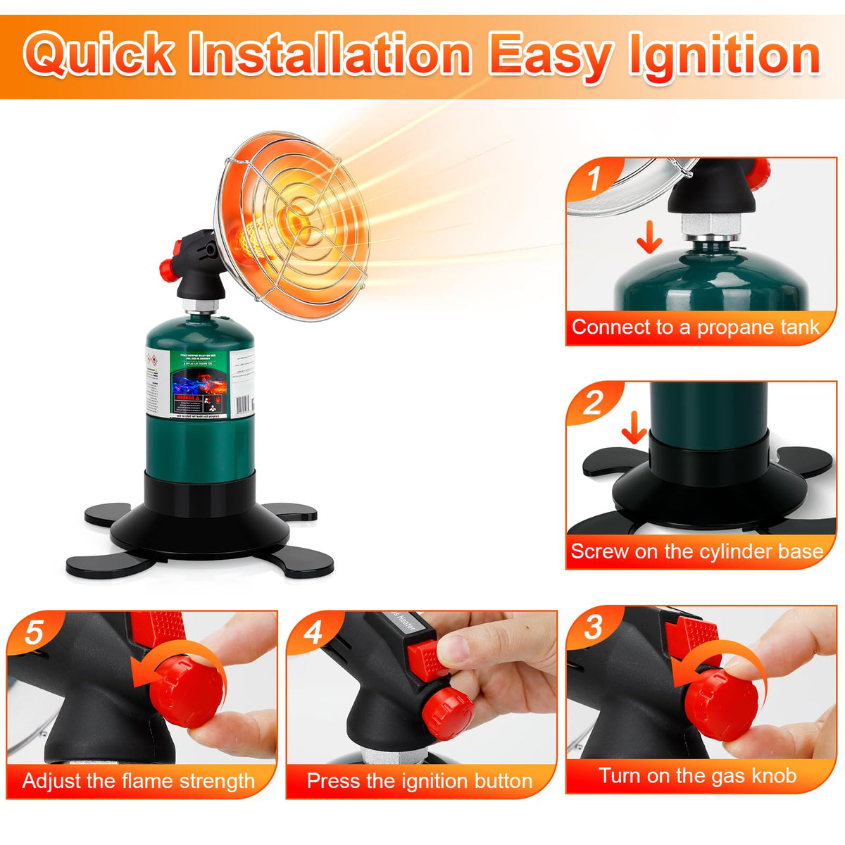 LOFUKI adjustable knob heater customizing warmth