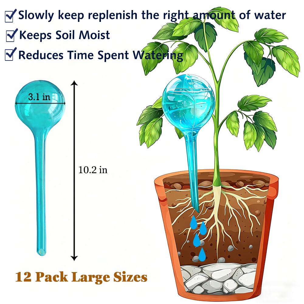 Logresy plastic plant auto-watering insert turns pots into smart planters