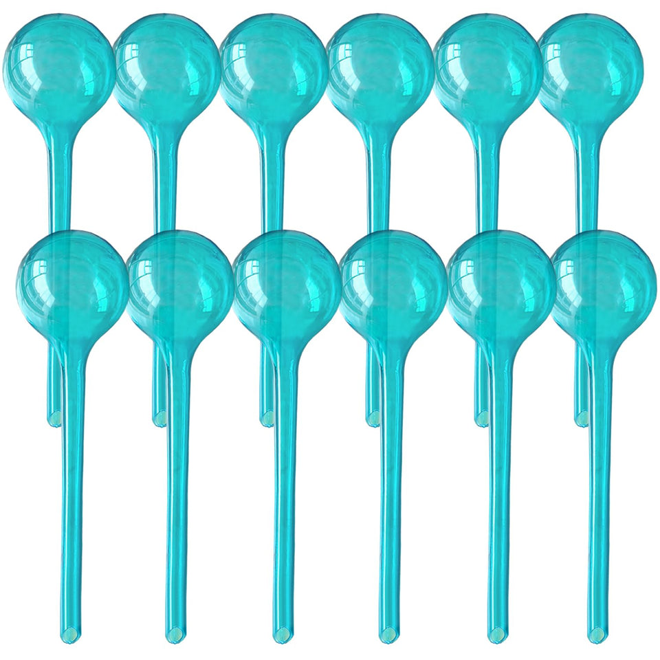 Logresy self-watering globes 12-pack in pot keep plants thriving while away
