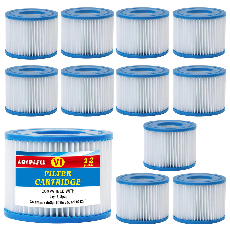 LOIOLFIL Type VI spa filter for Lay-Z-Spa fits securely and improves filtration