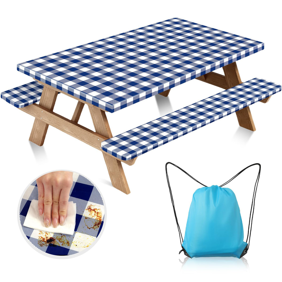 Loiyadn picnic bench covers shield seating during windy outdoor gatherings
