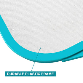 Loiyadn pool skimmer dimensions 16.5 by 9.5 inches for wide reach.