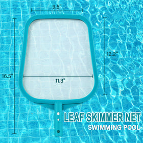 Loiyadn pool skimmer easy pole attachment button simplifies setup.