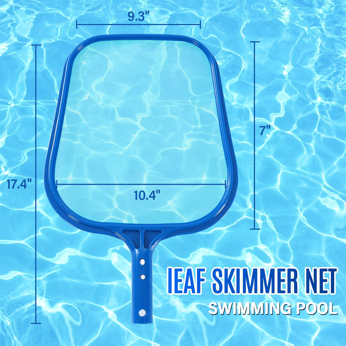Loiyadn pool skimmer compatible with most standard telescopic poles.