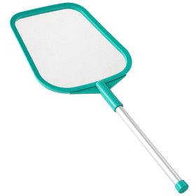 Loiyadn pool skimmer with solid plastic frame captures debris efficiently.