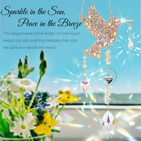 LOKOZ crystal hummingbird decor catches light beautifully.