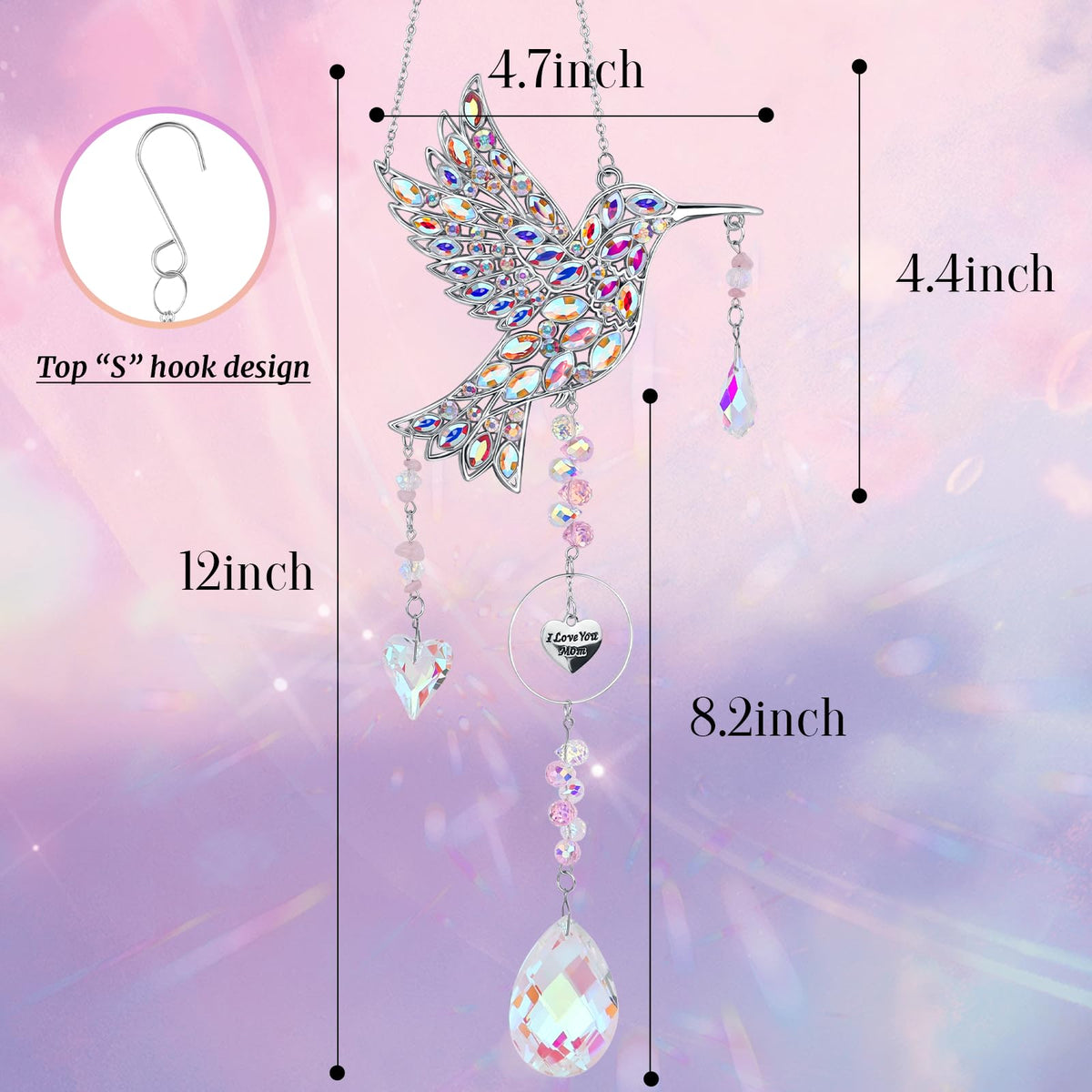 LOKOZ gift for mom hummingbird suncatcher conveys warmth and affection