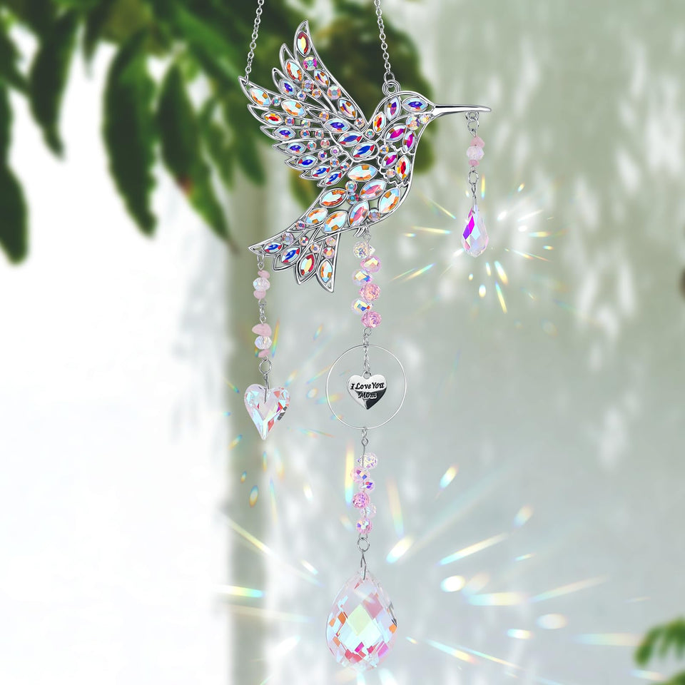 LOKOZ hummingbird suncatcher crystal sparkles in sunlight for vibrant home decor