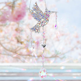 LOKOZ window hanging decor hummingbird suncatcher creates rainbow light