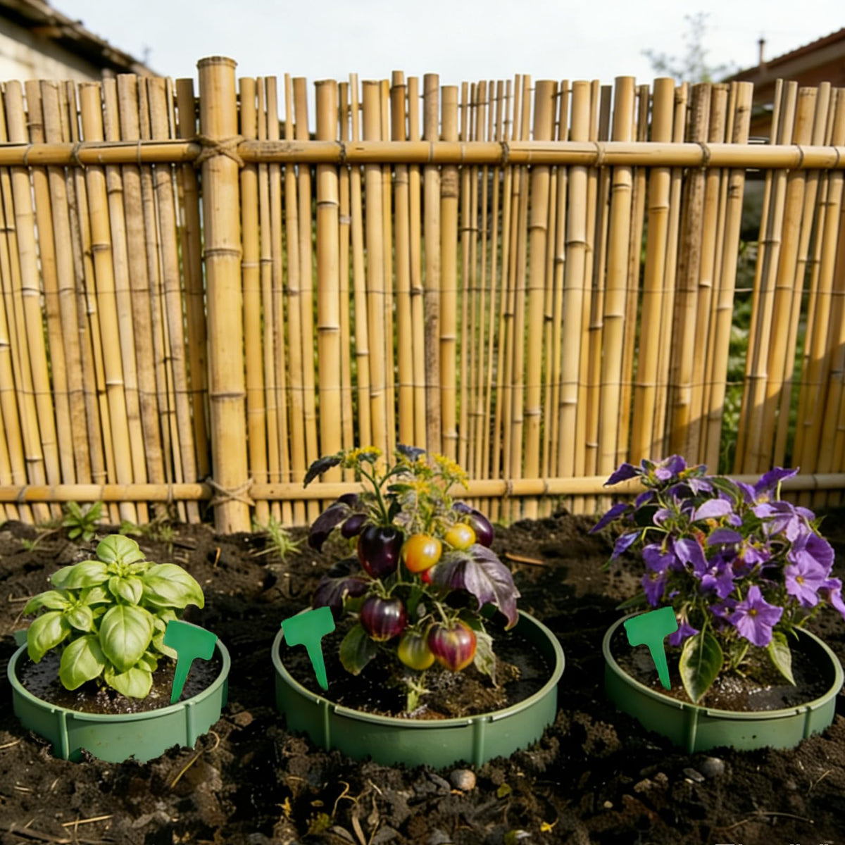 LOLEDE interlocking garden rings forming customizable sizes for beds