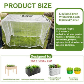 LOLEDE netting installed on a raised bed for easy monitoring and protection.