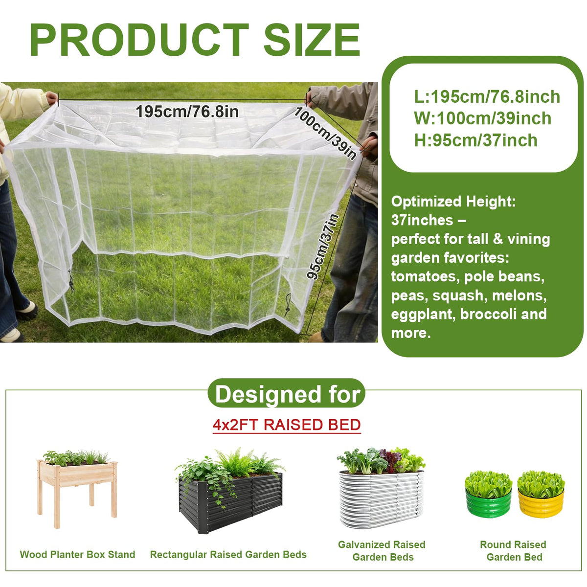 LOLEDE see-through mesh lets you monitor plant growth.