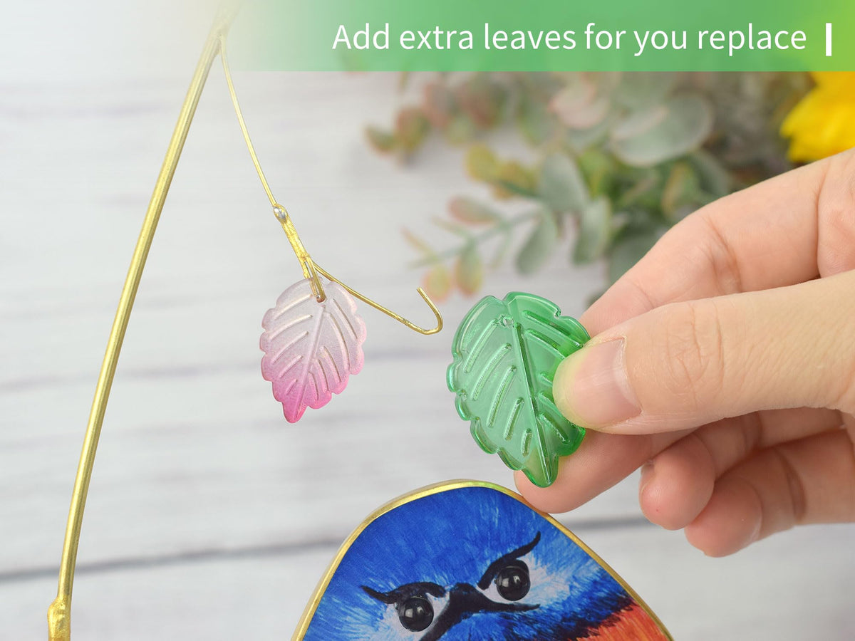 Lolitarcrafts Bluebird stained glass ornament catches sunlight for a shimmering glow.