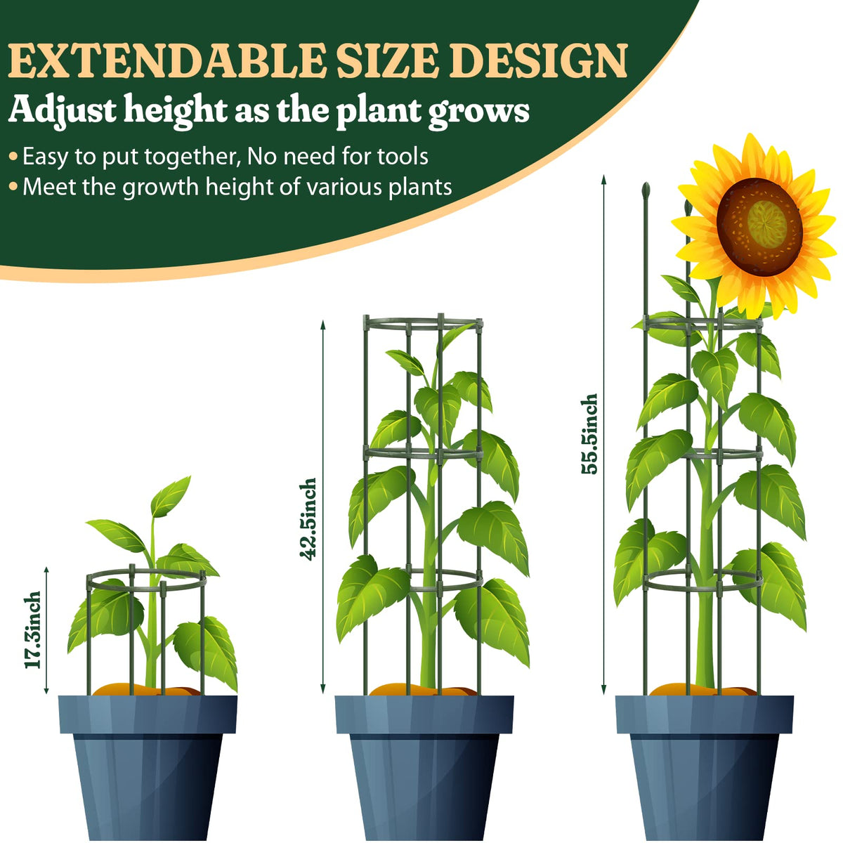 LOMNYIY metal-core plastic-coated trellis resists rust and weather
