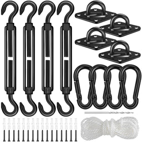 Lomoky 304 stainless steel shade sail hardware kit 6in, for durable outdoor installations