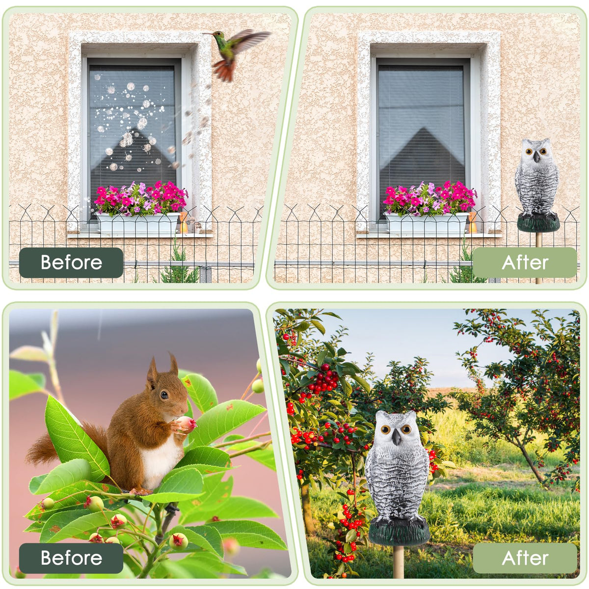 Lomrsiul deck owl decor combines practicality with curb appeal