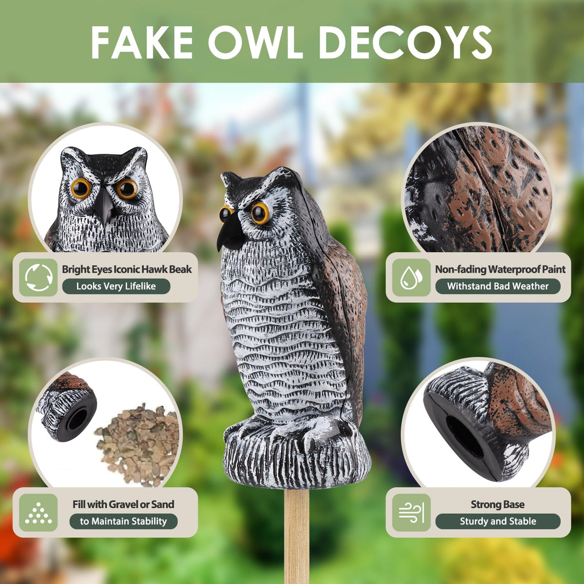 Lomrsiul doorway owl decor guards entry points from birds