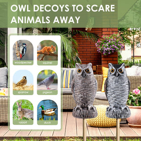 Lomrsiul garden owl statue adds charm while protecting plants
