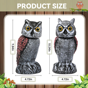 Pointed-ear Lomrsiul Owl Decoy in two-size option