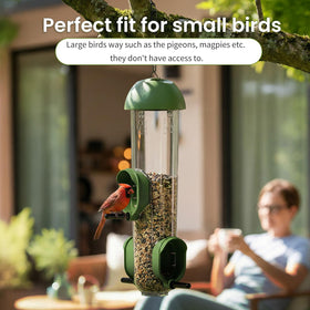 Easy refill LO NA LONA bird feeder enables simple maintenance