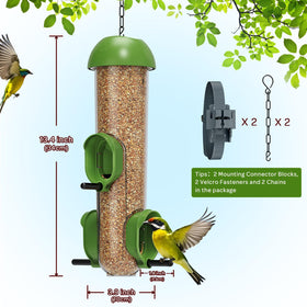 Weatherproof LO NA LONA tube feeder ready for outdoor use with durable materials
